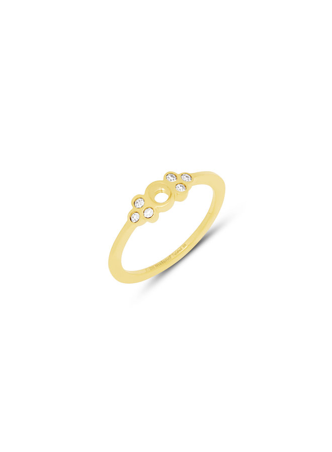 Melano Twisted ring Thera Crystal Goudkleurig