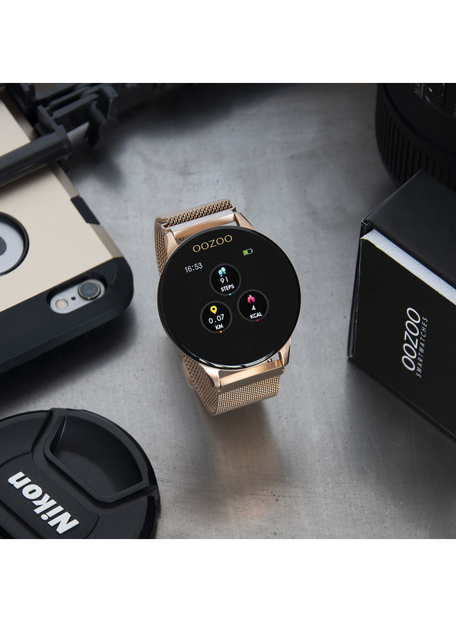 OOZOO Smartwatch Q00121 Gold Plated Mesh