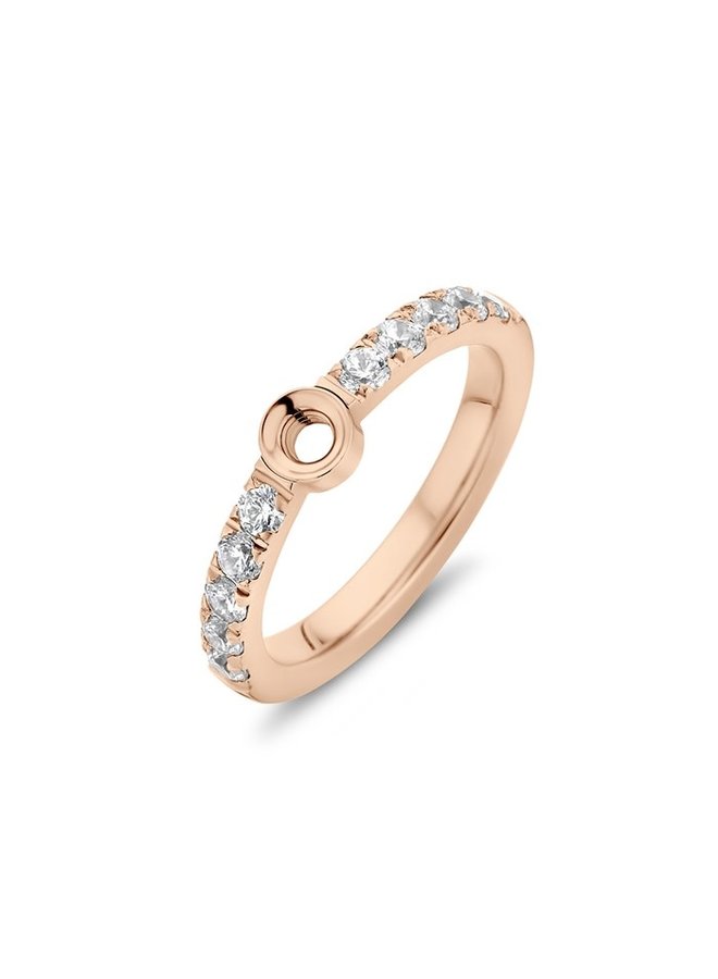 Melano Twisted ring Crystal Rosékleurig