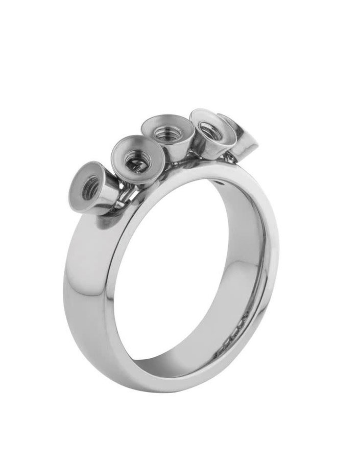 Melano Twisted ring Tess Stainless Steel