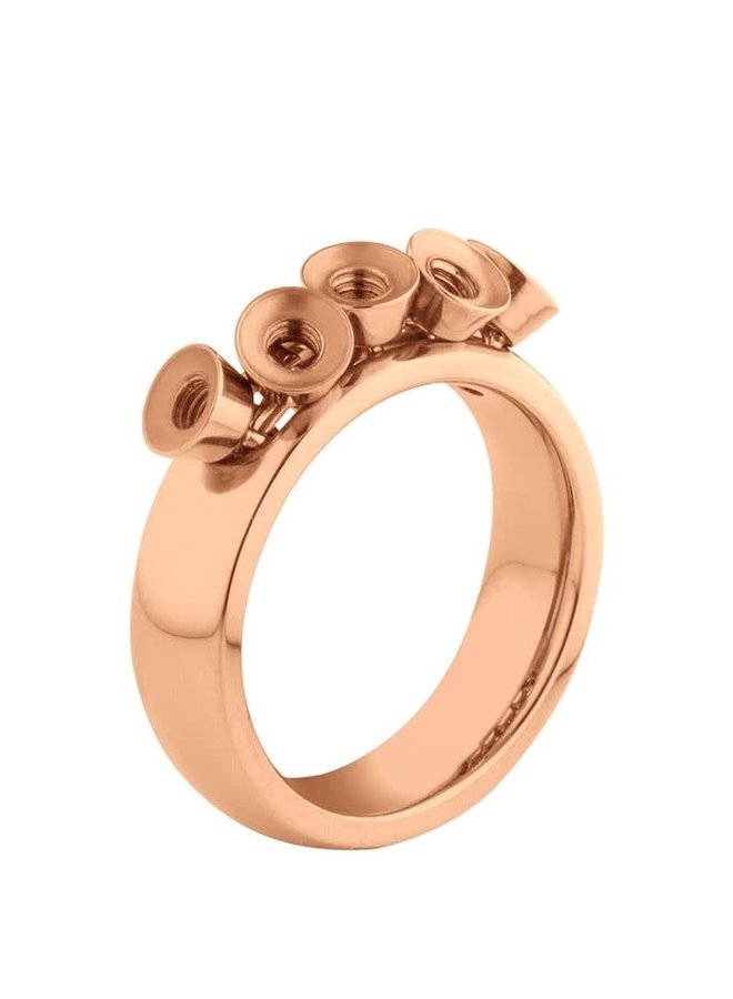 Melano Twisted ring Tess Rosé Gold Plated