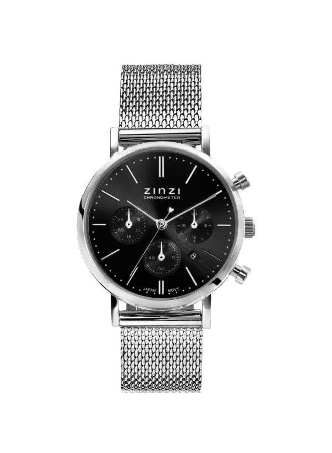 Zinzi horloge Chrono  ZIW1501 Zilverkleurig/Zwart