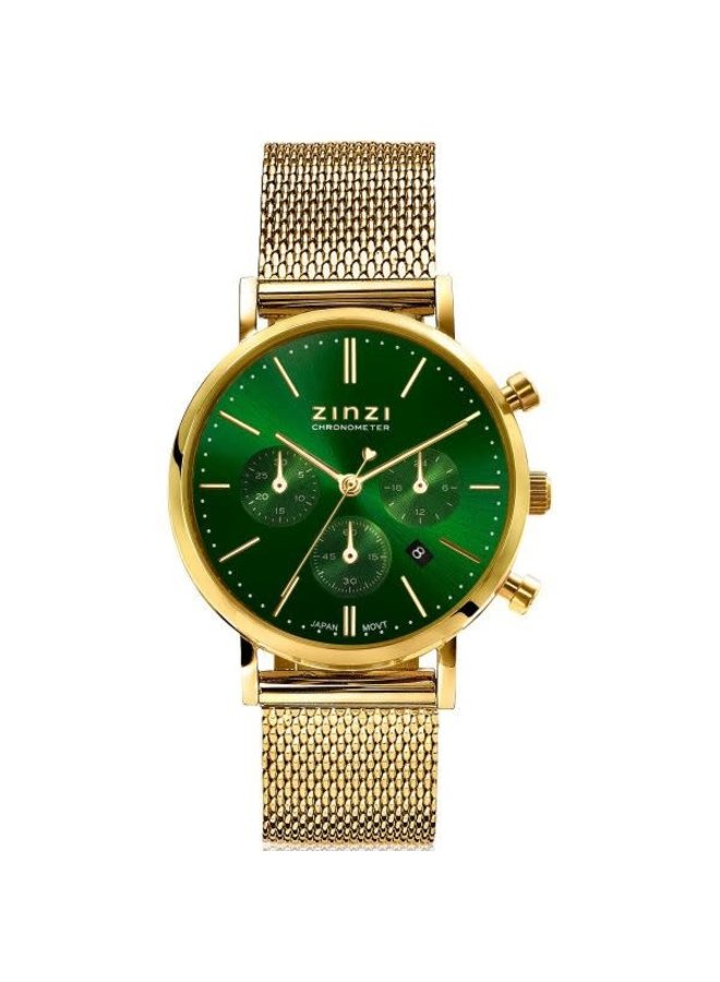 Zinzi horloge Chrono ZIW1535 Goudkleurig/Groen