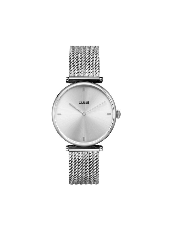 CLUSE horloge Triomphe Mesh Zilverkleurig