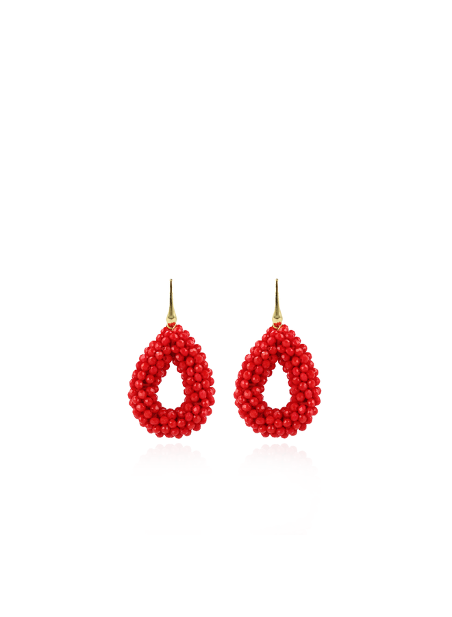 LOTT. Oorbellen Berry Glassberry Drop S Maxi Red - Gold