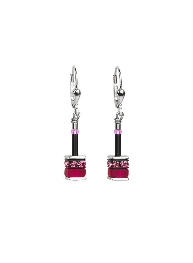 COEUR de LION oorbellen 4409/1500 Roze/Zilverkleurig