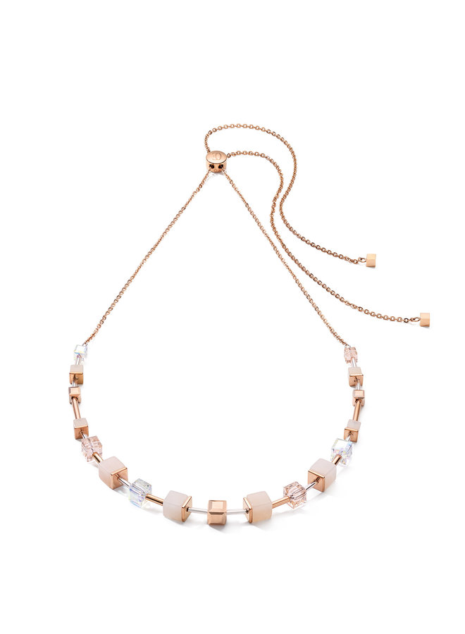 COEUR de LION ketting 5074/0235 Perzik/Roségoud Verguld