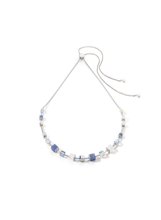 COEUR de LION ketting 5074/0700 Blauw/Zilverkleurig