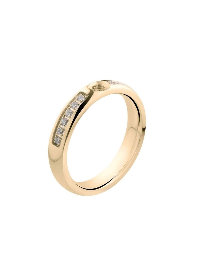 Melano Twisted ring Tracy CZ Gold Plated
