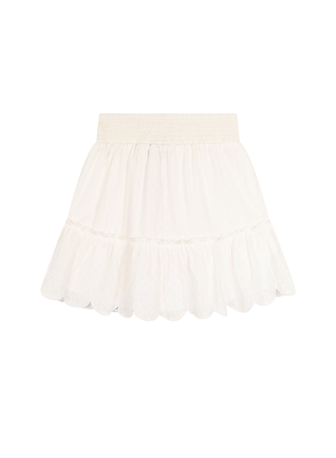 Rok Woven Structure Broderie Soft White