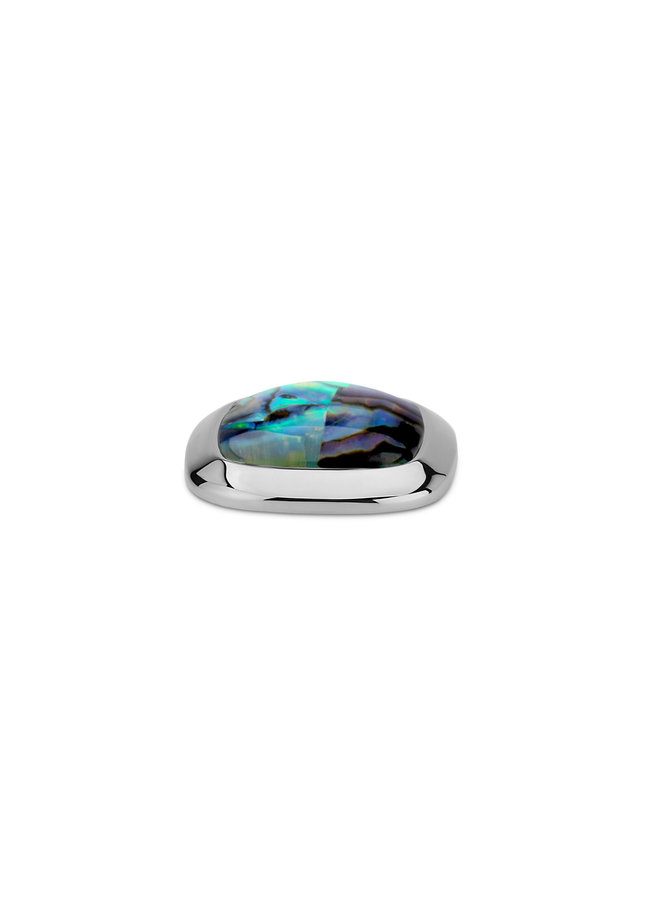 Melano Kosmic meddy Square Gemstones Abalone Zilverkleurig