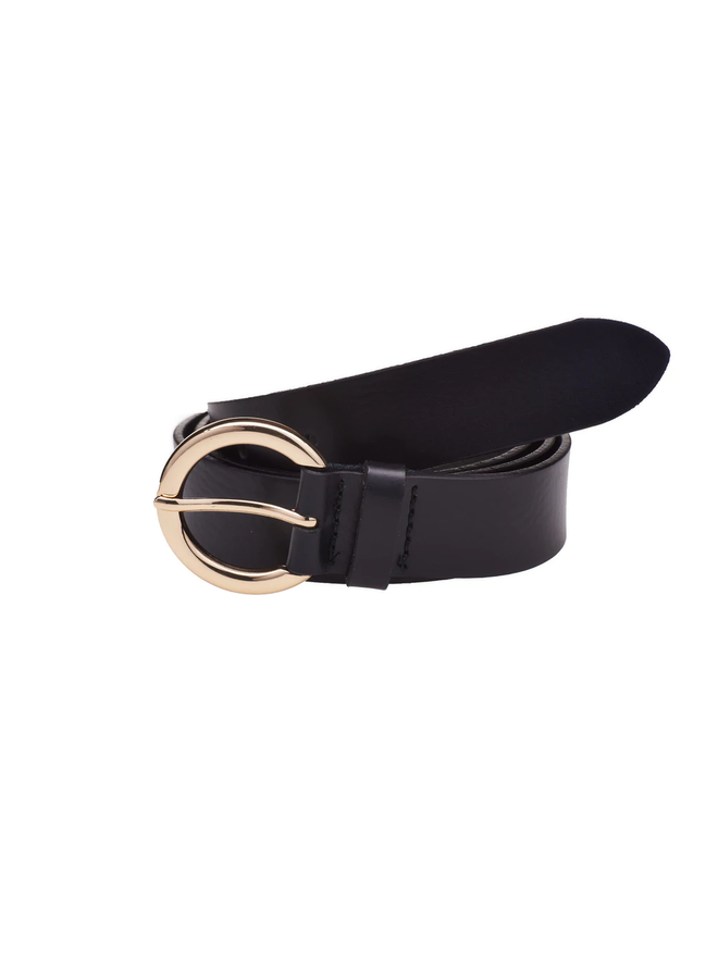 Elvy riem Plain 30493 Zwart/Goudkleurig