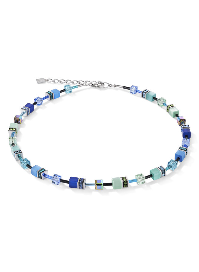 COEUR de LION ketting 2838/0705 Blauw/Groen/Zilverkleurig