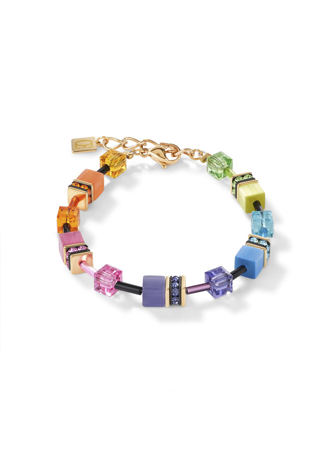 COEUR de LION armband 2838/1573 Regenboog/Goud Verguld