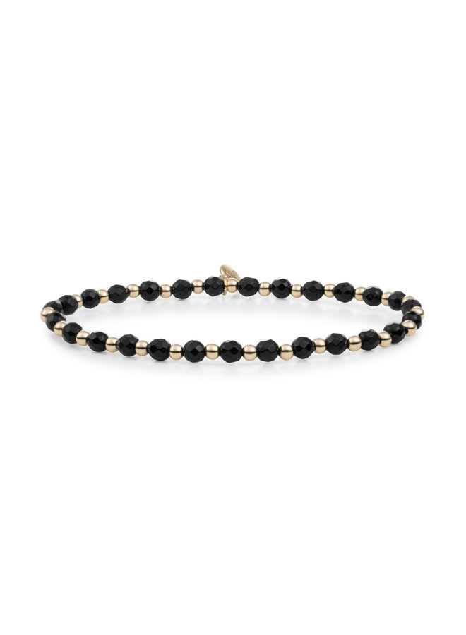 Sparkling Jewels armband Interstellar Onyx Goudkleurig