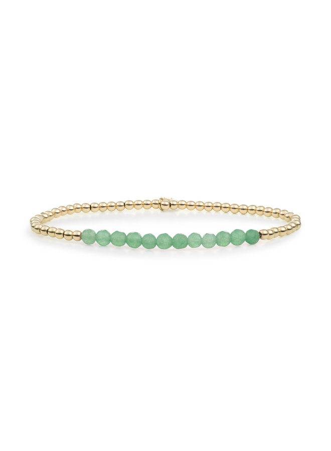 Sparkling Jewels armband Universe Green Aventurine Goudkleurig