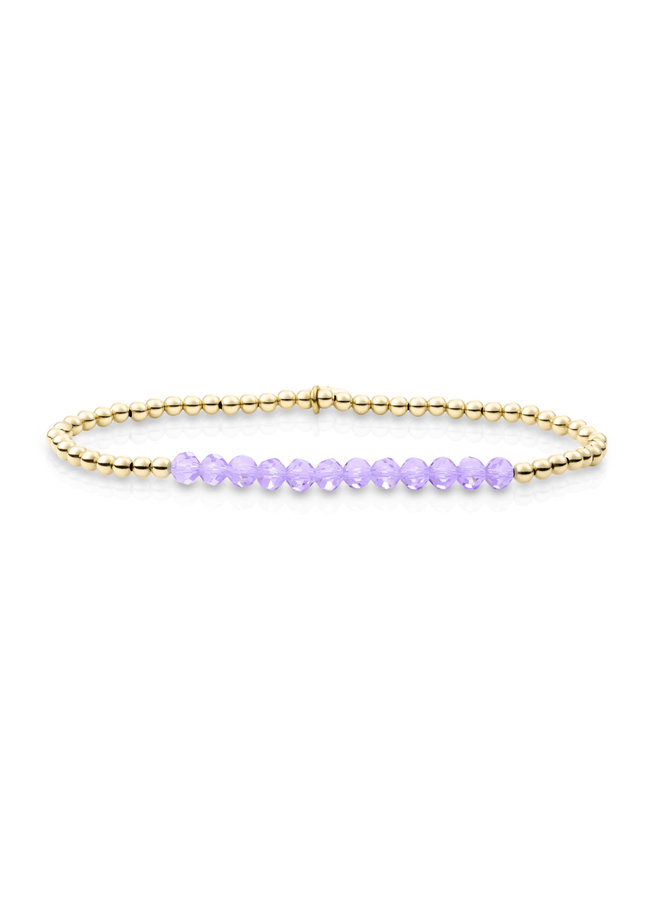 Sparkling Jewels armband Universe Violet Quartz Goudkleurig