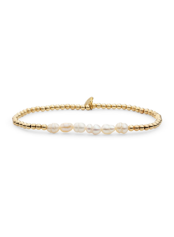 Sparkling Jewels armband Universe Pearl Goudkleurig