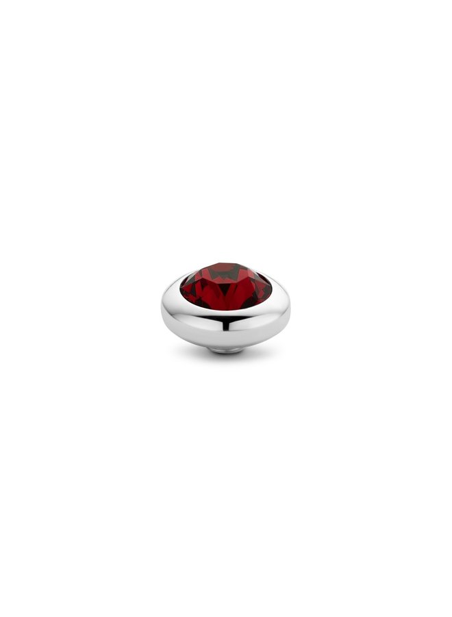 Melano Vivid meddy CZ Ruby Red Zilverkleurig