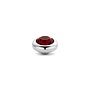 Melano Vivid meddy CZ Ruby Red Zilverkleurig