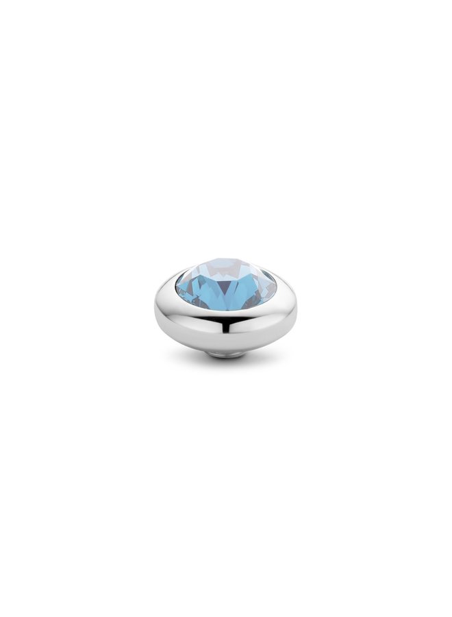 Melano Vivid meddy CZ Aquamarine Zilverkleurig