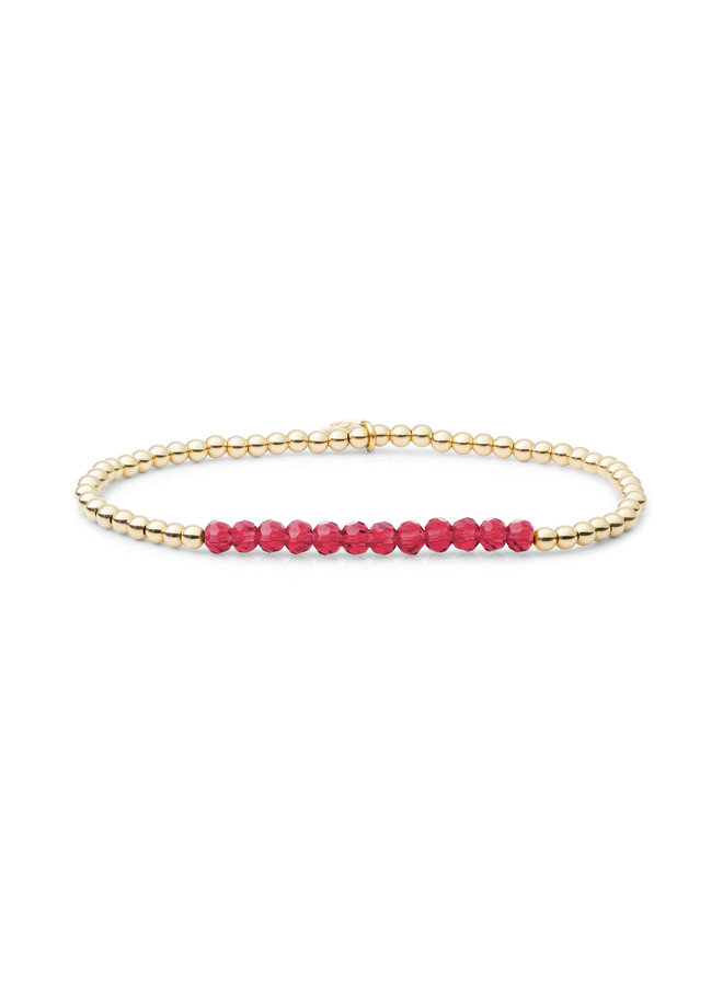 Sparkling Jewels armband Universe Fuchsia Quartz Goudkleurig