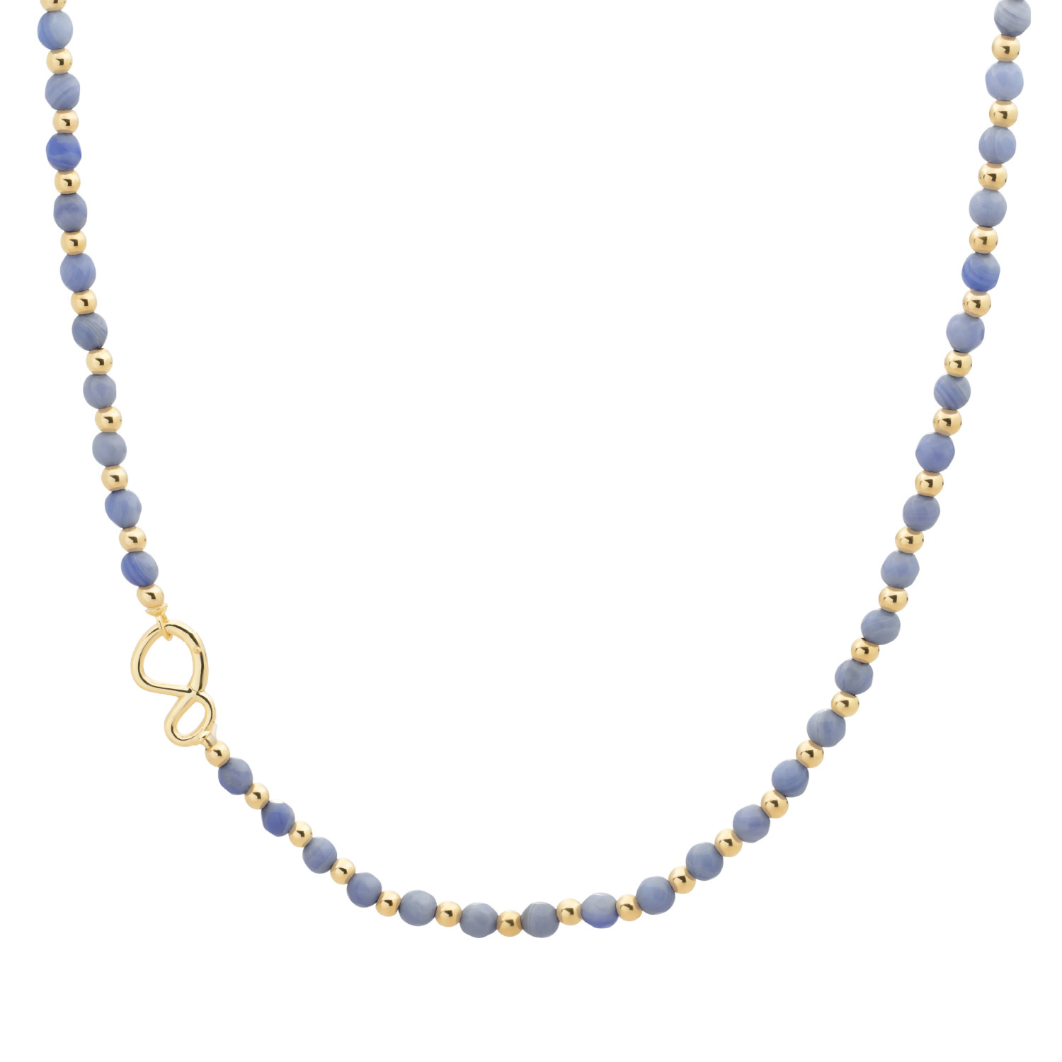 Sparkling Jewels ketting Link Blue Aventurine Goudkleurig Jewelz & More