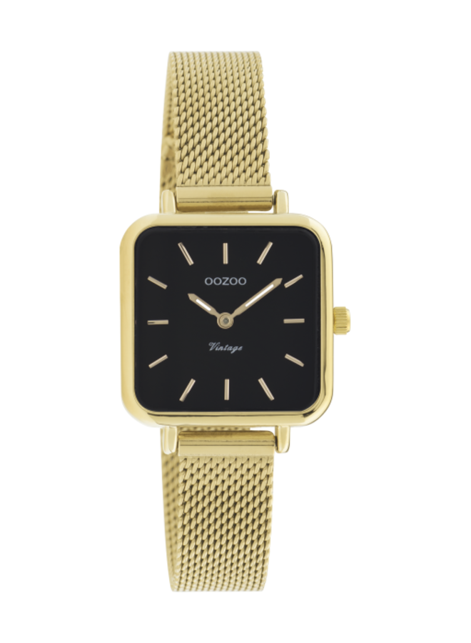 OOZOO Vintage horloge C20264 Goudkleurig/Zwart