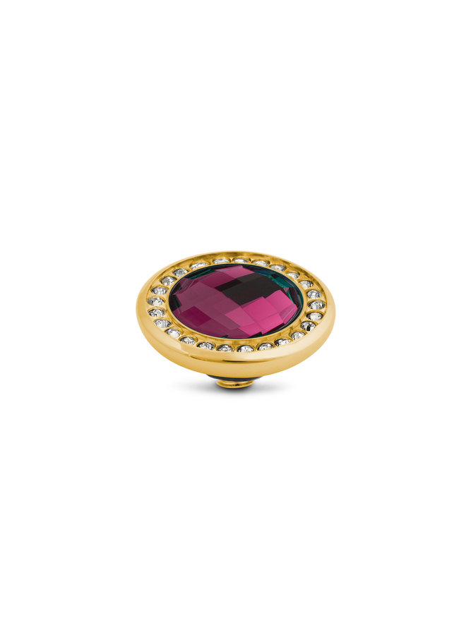 Melano Vivid meddy Crystal CZ Fuchsia Goudkleurig