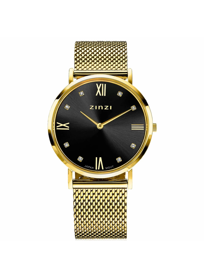 Zinzi horloge Roman ZIW543M Goudkleurig/Zwart