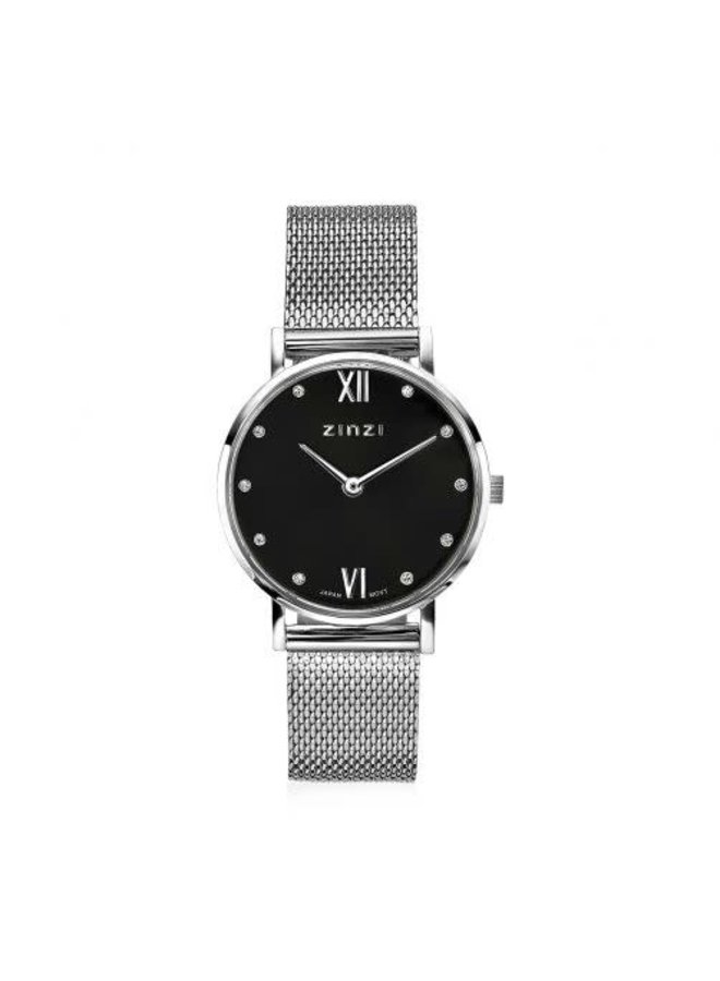 Zinzi horloge Lady ZIW629M Zilverkleurig/Zwart