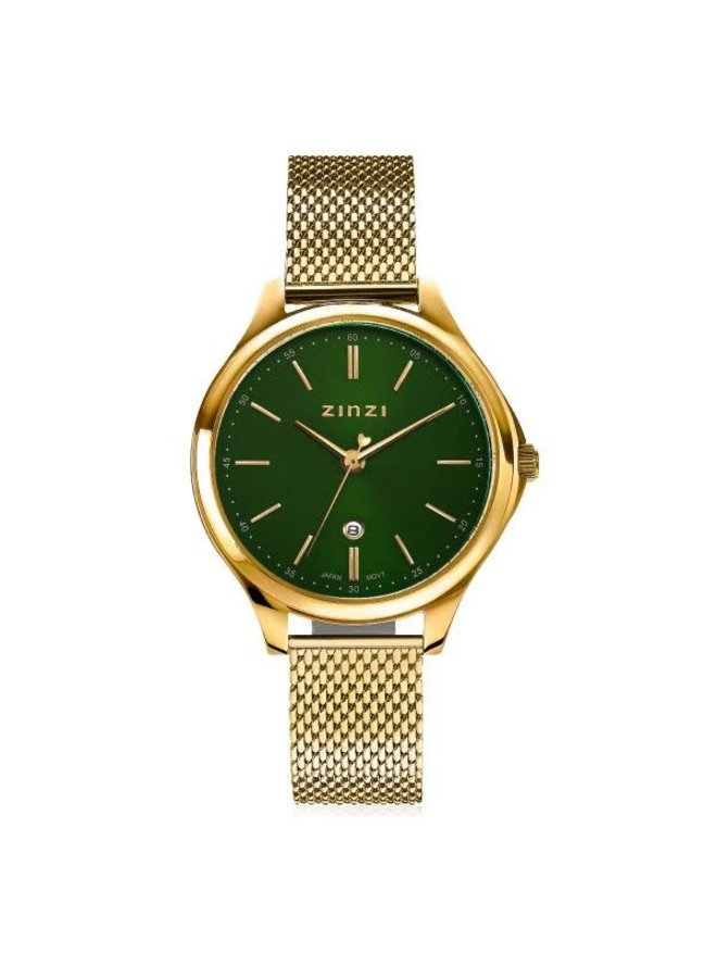 Zinzi horloge Classy ZIW1035M Goudkleurig/Groen