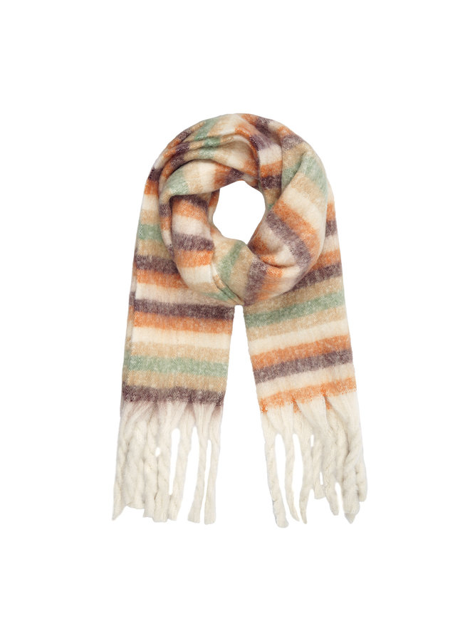 Yehwang sjaal Striped Beige/Multi