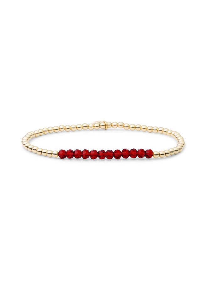 Sparkling Jewels armband Universe Ruby Quartz Goudkleurig