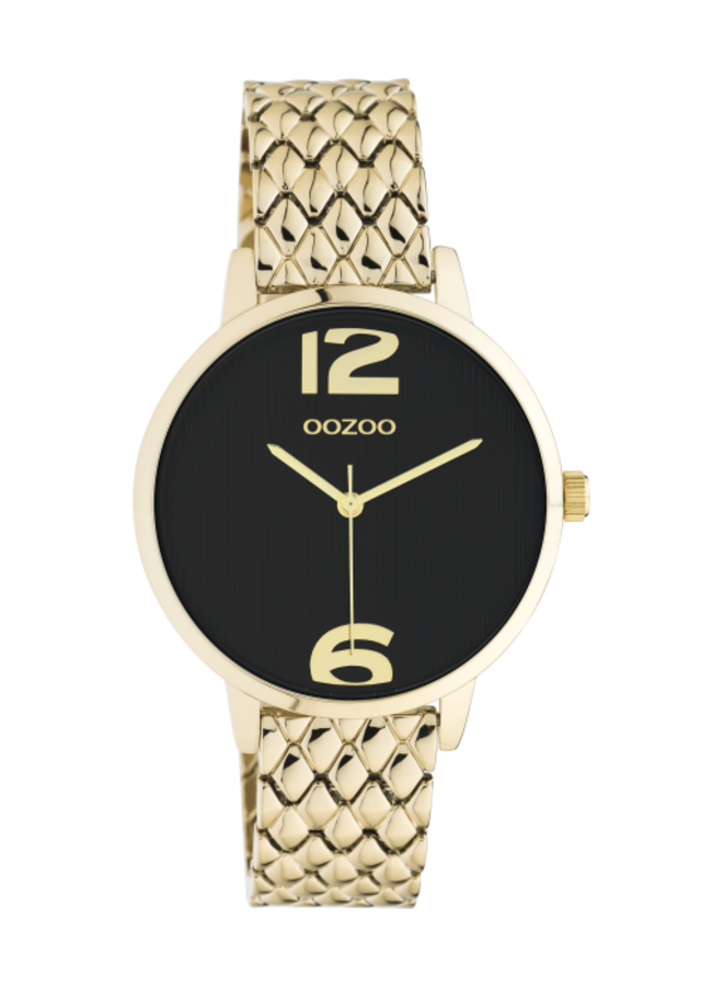 OOZOO Timepieces horloge C11023 Goudkleurig/Zwart
