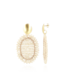 LOTT. oorbellen Do Ovaal Beige/Goud Verguld