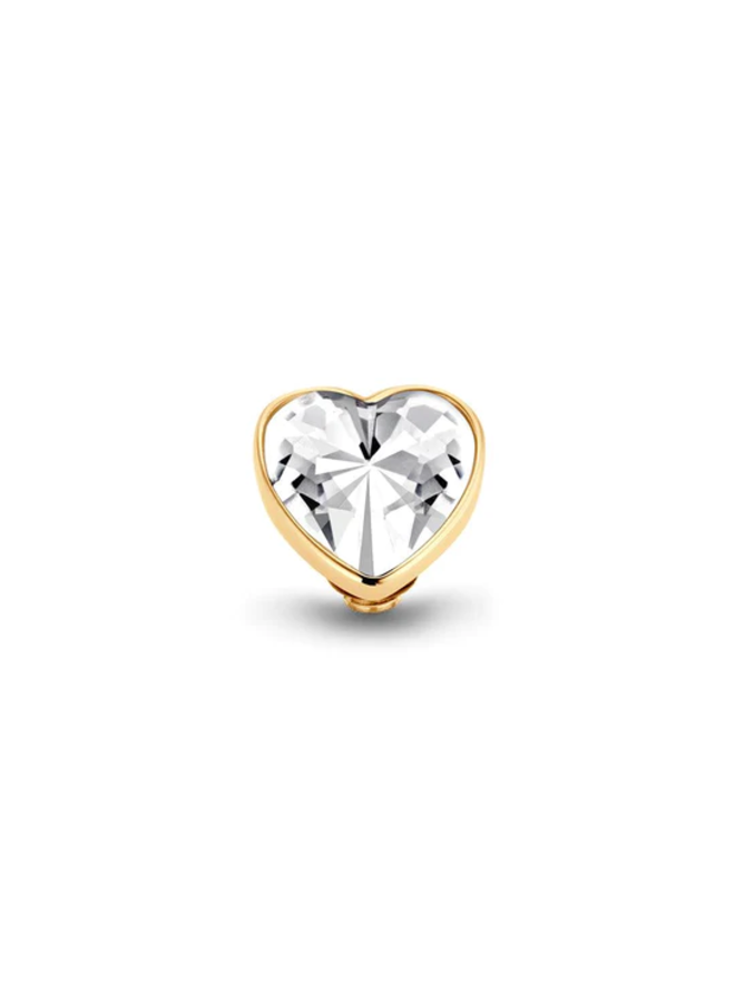 Melano Twisted meddy Heart Crystal Goudkleurig