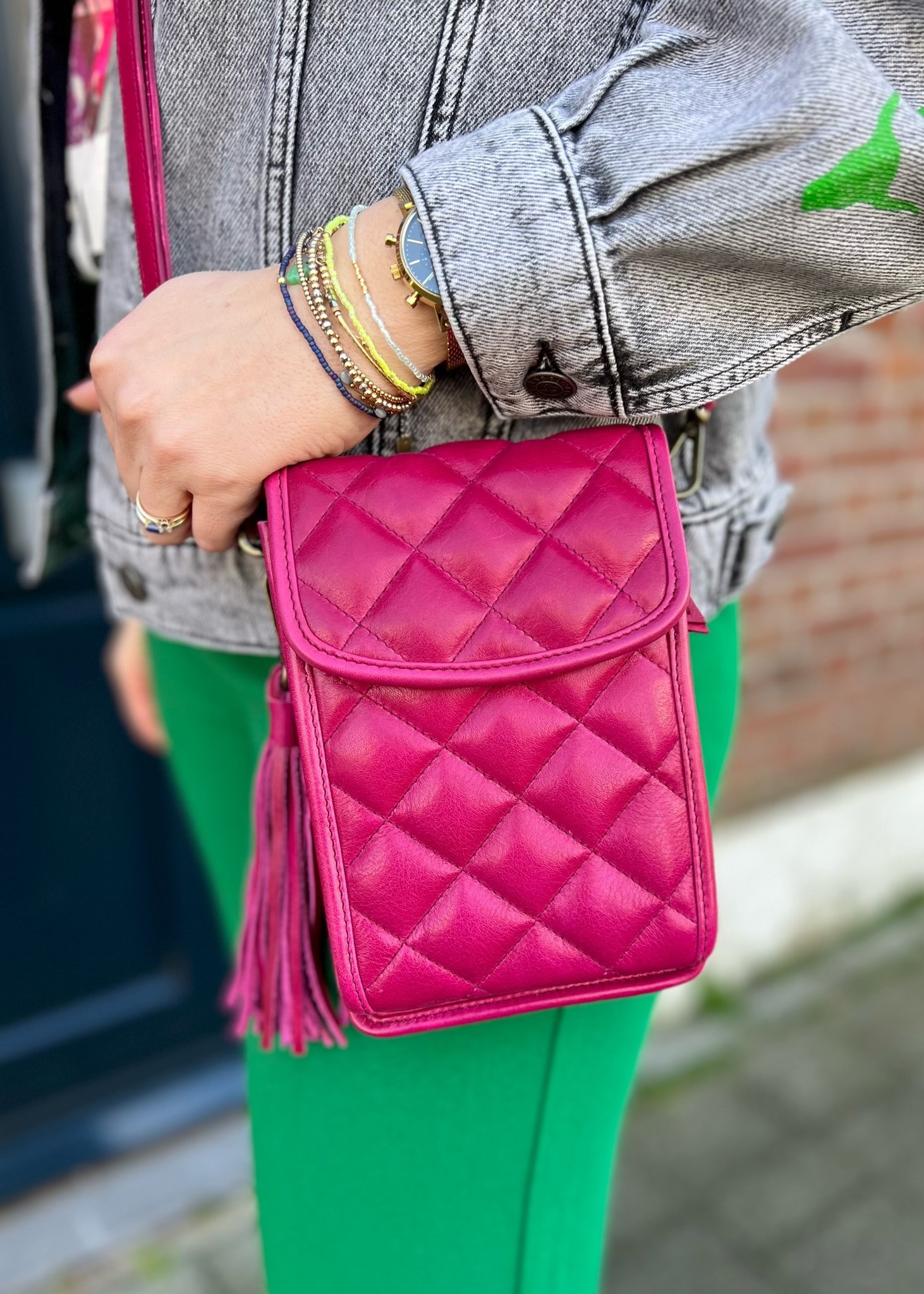 luchthaven Poëzie Knorrig Chabo tas Milano Mover Fuchsia - Jewelz & More