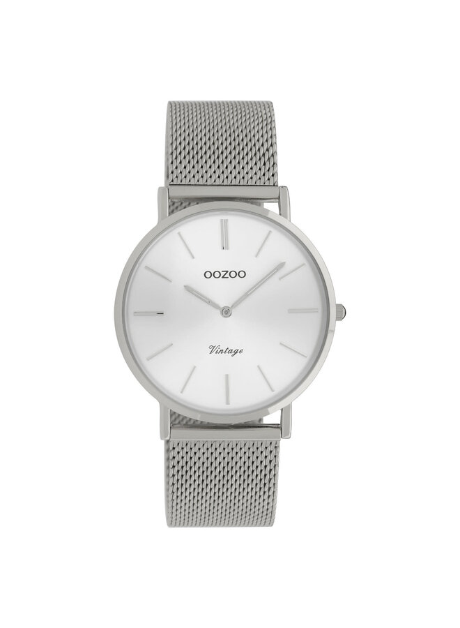 OOZOO Vintage horloge C9906 Zilverkleurig