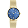 OOZOO Vintage horloge C20292 Goudkleurig/Blauw