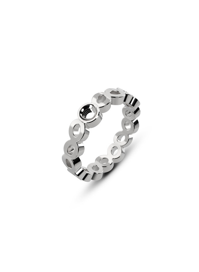 Melano Twisted ring Talia Zilverkleurig