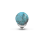 Melano Twisted meddy Gem Facet Turquoise Zilverkleurig