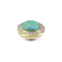 Melano Vivid meddy Border CZ Amazonite Goudkleurig