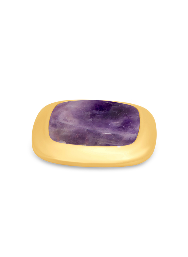 Melano Kosmic meddy Gem Square Amethyst Goudkleurig