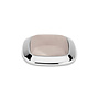 Melano Kosmic meddy Gem Square Light Rose Quartz Zilverkleurig