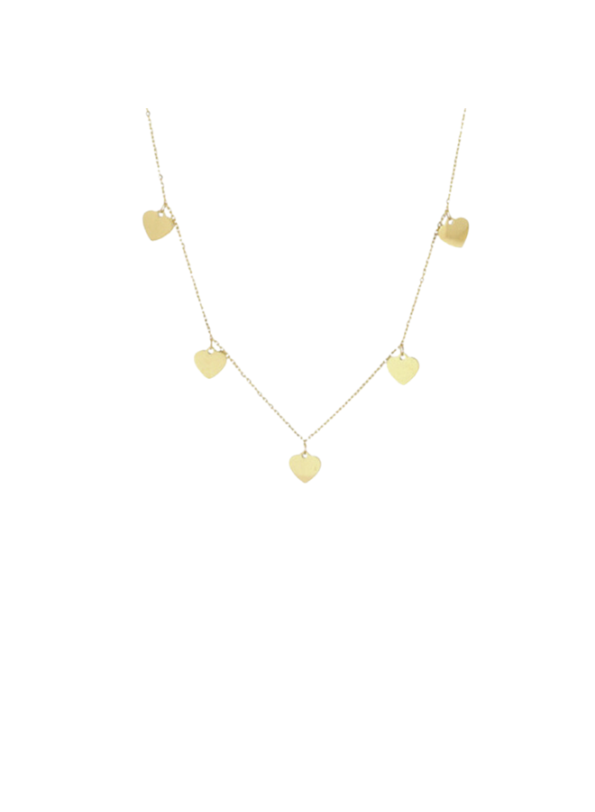 ZAG ketting Hearts Goudkleurig