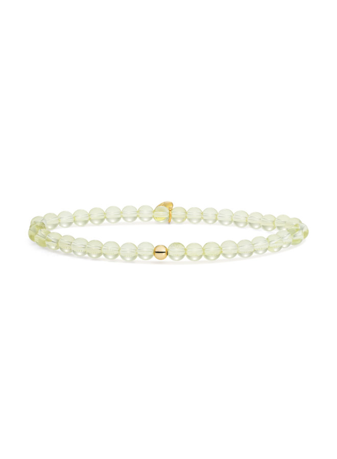 Sparkling Jewels armband Saturn Small Lemon Quartz Goudkleurig