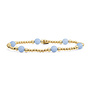Sparkling Jewels armband Reverse Bold Mix Blue Lace Agate Goudkleurig