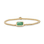 Sparkling Jewels armband Baguette Green Aventurine Goudkleurig