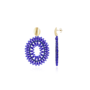 LOTT. oorbellen Noa Ovaal M Blauw/Goud Verguld